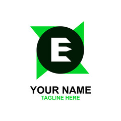 TECH creative E logo icon art illustration