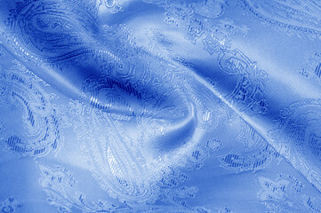 Texture, background, pattern. The fabric is silk blue. Luxury at its best, Soft and fuzzy with a...