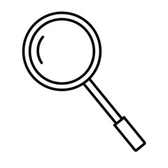 Magnifying glass isolated on white background. Search Icon. Vector illustration.