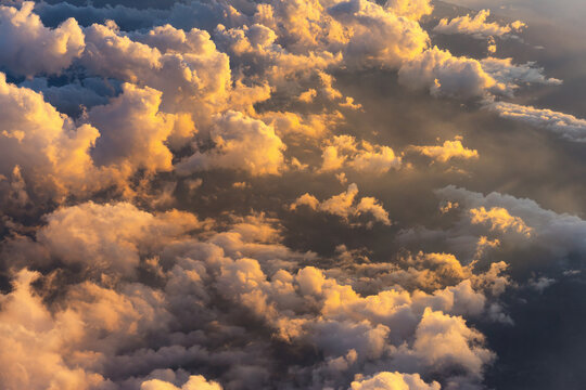 Clouds at sunrise aerial view background © Katie Chizhevskaya