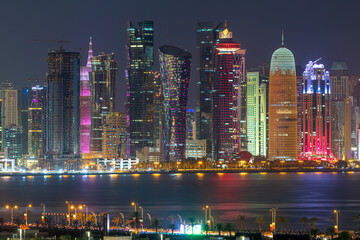 Doha Skyline after sunset