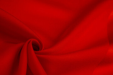 Red silk fabric. Light crimson silk satin. Suitable for: your design, accessories.  Clothes - sari,...