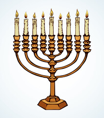 Menorah. Vector drawing
