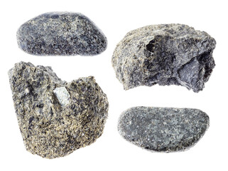 set of peridotite stones with phlogopite mica