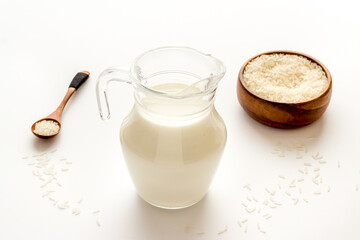 Rice cereals vegan milk - non dairy diet nutrition