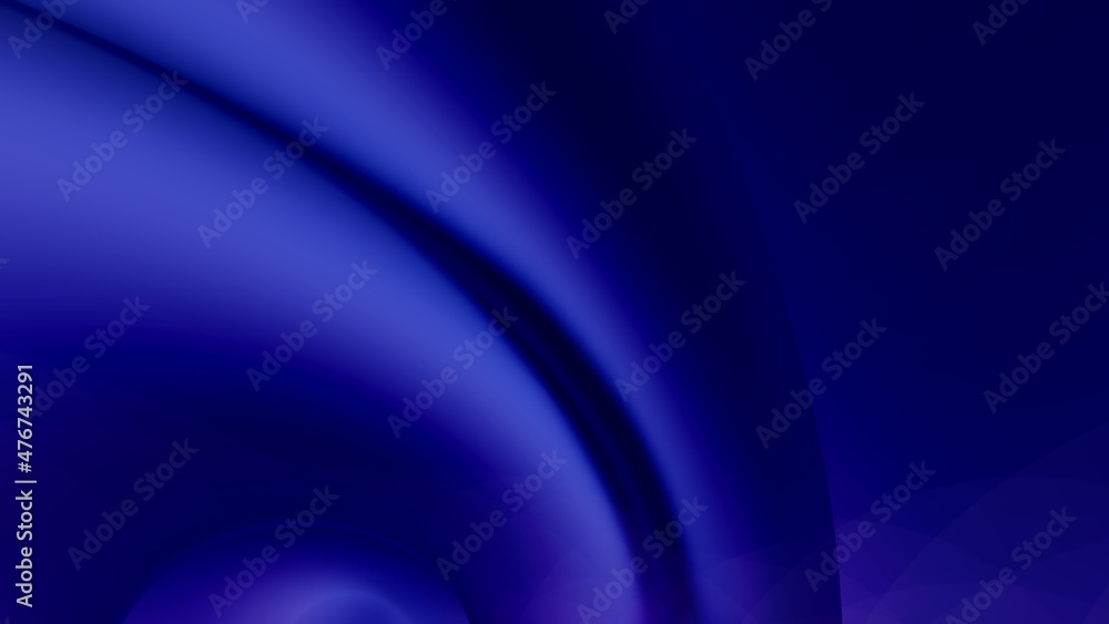 Wall mural Abstract background blue smooth surface 3d rendering