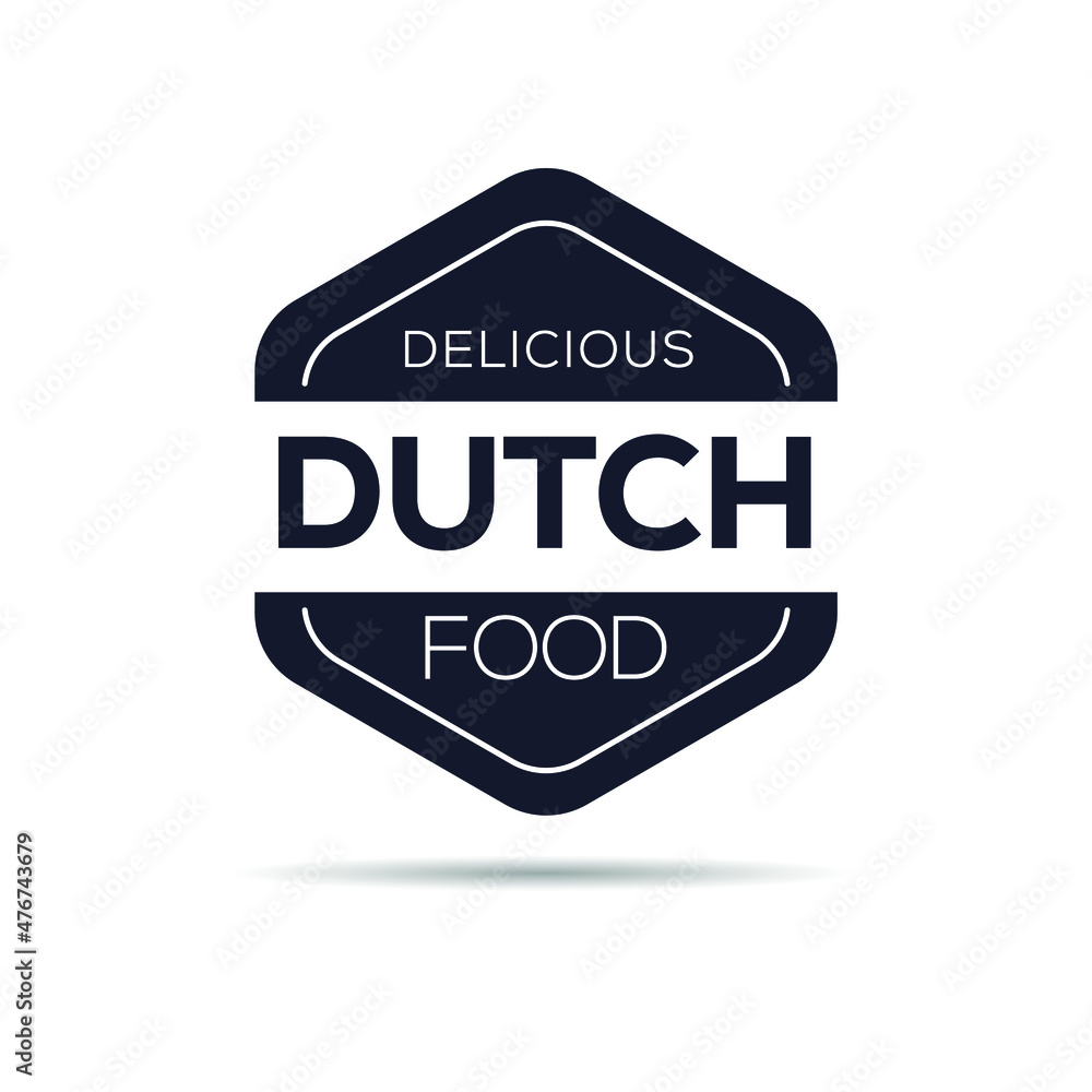 Wall mural creative (dutch food) logo, sticker, badge, label, vector illustration.