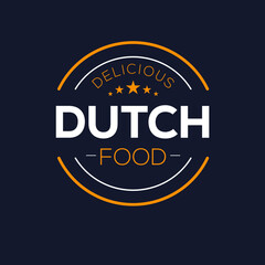 Creative (Dutch food) logo, sticker, badge, label, vector illustration.