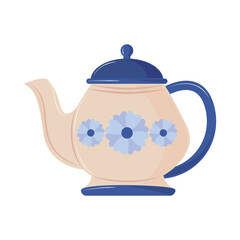 floral ceramic teapot