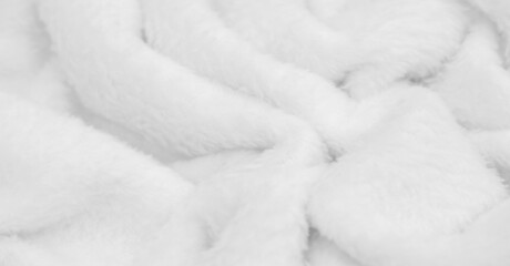 Fototapeta na wymiar Velvet. Plush. White. (from the French peluche) - textiles with a short pile or nap, the same as fustian or velvet.