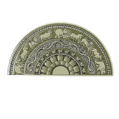  Sri Lanka moonstone carved semi-circular stone slab