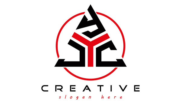 emblem badge with wings JYC letter logo design vector, business logo, icon shape logo, stylish logo template
