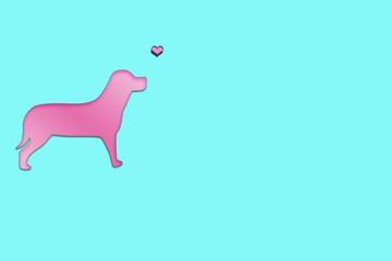 Dog love simple logo
