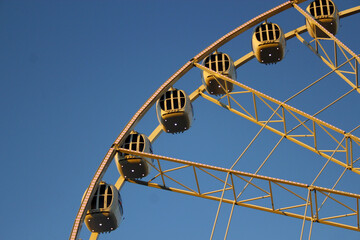 ferris wheel on a blue sky