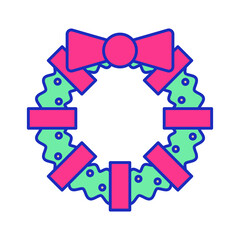 Christmas decoration Vector icon which is suitable for commercial work and easily modify or edit it

