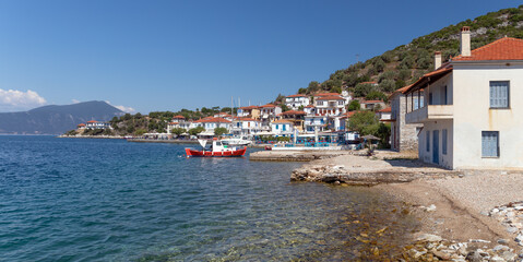 Fototapeta premium Agia Kyriaki fishing village near Trikeri, Pelio, Greece.