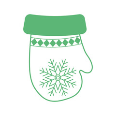 green christmas glove accessory