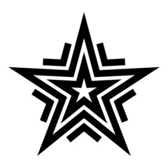 Obraz premium Stars Flat Icon Isolated On White Background