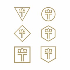 Luxury initial T and Crown logo design