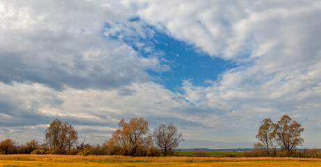 Autumn landscape photography. The European part of the land, fie