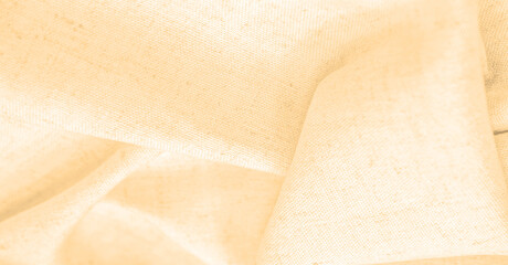 Sepia yellow linen fabric, Made from linen fibers, is renowned for its softness, natural origin, durability and strength, as well as its antifungal and antibacterial properties.