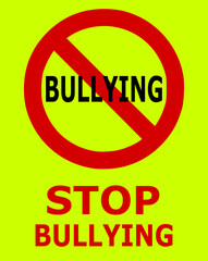 stop bullying sign