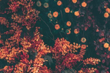 Poster de jardin Style romantique Beau fond de fleurs artificielles, style vintage  