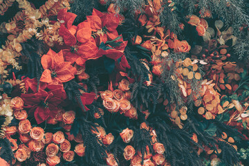 Schöner künstlicher Blumen-Hintergrund, Weinleseart  © joeycheung