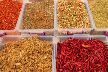 Assortment of east spices and seasonings