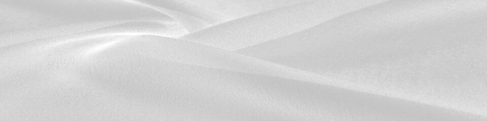 Silk white fabric. Snow-silk fabric, lightweight silky and comfortable creates a durable silky drape as well as versatility, making it suitable for a wide variety of design applications