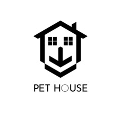 Vector illustration of Pet House monogram logo graphics. Perfect for company logo branding, personal logo branding, etc