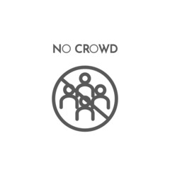 Naklejka premium No Crowd icon. Good for great for Covid-19 posters, icons, signs, symbols, etc.