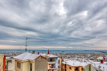 Fototapeta na wymiar Thessaloniki in wintertime, HDR Image