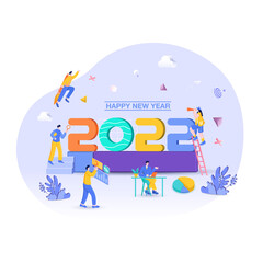 2022 business goals concept illustration