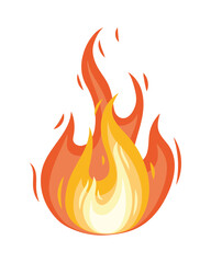 yellow and orange flame