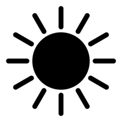 Sun Flat Icon Isolated On White Background