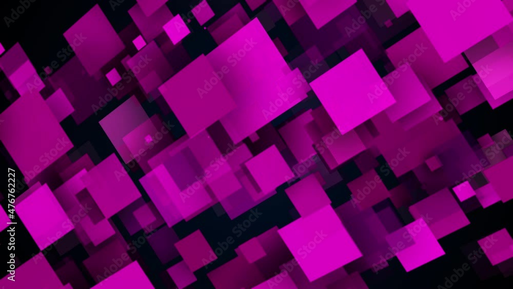 Poster quadrangular shapes in 3d render of random movement. futuristic cyber landscape with transparent geo