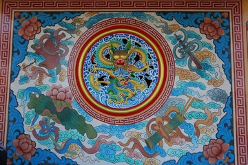 Fototapeta na wymiar tiles in the temple of heaven