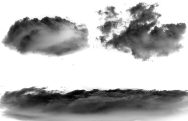 Designer Photography. Sky and clouds isolated on black backgroun
