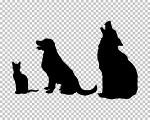 three animals silhouettes