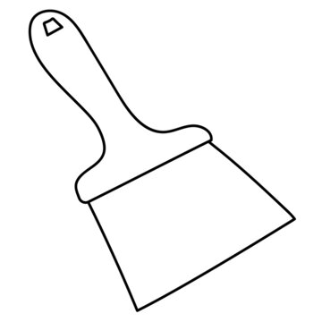 black and white putty knife clip art preview