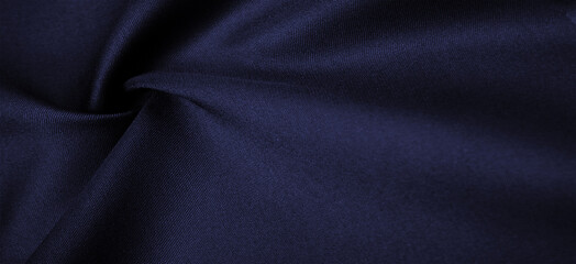 blue silk fabric, this is silk satin weaving. Differs in density, smoothness and gloss of the front...