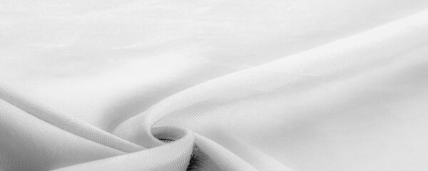white fabric, twill. Thin fabric with diagonal weaving of threads. From Latin and French, the name...