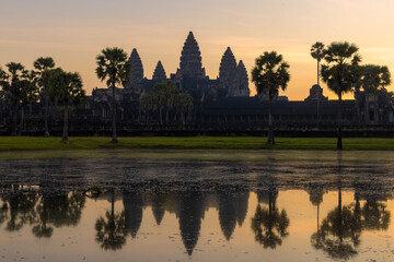 Fototapeta na wymiar Angkor Wat temple in dawn, Cambodia