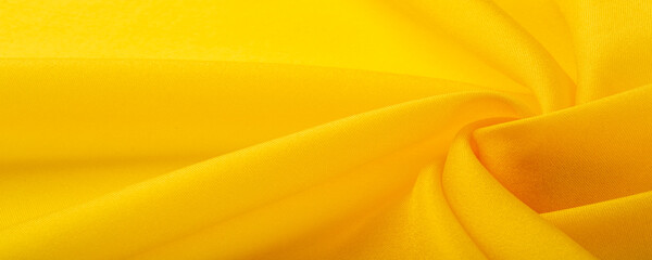 Bright yellow silk chiffon Mood, fluttering in the wind like a daisy, shines like a sunflower. Smooth hand of this satin-faced chiffon blends perfectly with your design ideas