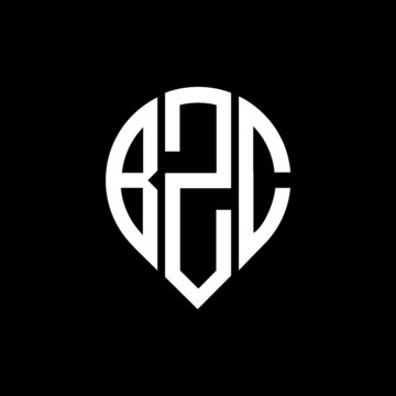 BZC letter logo design on black background. 
BZC circle letter logo design with ellipse shape.
BZC creative initials letter logo concept.BZC logo vector. 