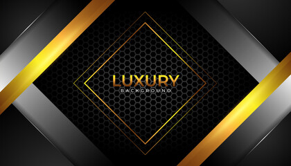 Luxury dark background combine with golden lines element