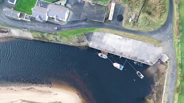 Aerial view of the village Inver in County Donegal - Ireland.