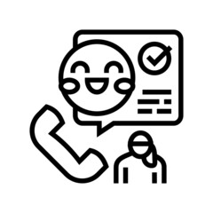 on-call babysitter line icon vector. on-call babysitter sign. isolated contour symbol black illustration