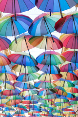 Fototapeta na wymiar Colorul mbrellas